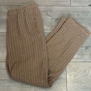 Rag & Bone stretchy, cotton, camel pinstripe trousers sz m